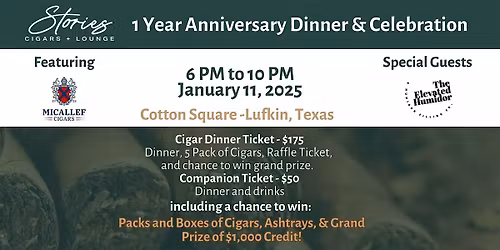 Stories 2 Year Anniversary Dinner Celebration