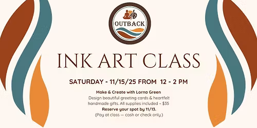 Ink Art Class at Port Austin's Outback Art & Wellness