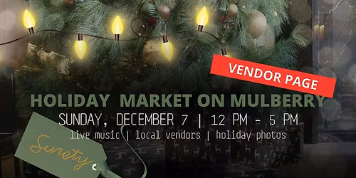 Vendor Registration \u2013 Market on Mulberry at Surety Hotel
