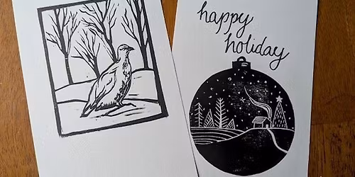 Block Printing - Holiday Cards
