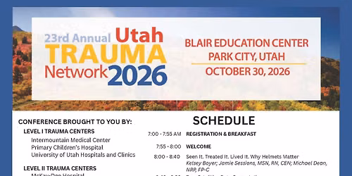 23rd Annual Utah Trauma Network Conference