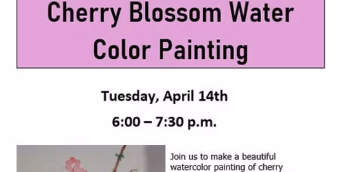 Tuesday Craft Night: Cherry Blossom Painting