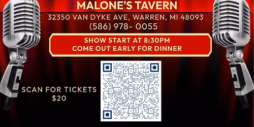LIVE STAND UP COMEDY @ MALONES TAVERN