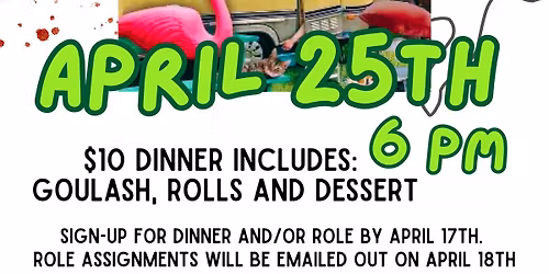 TSC Murder Mystery Party- Open to TSC Members, Member Guests, AYC & I-LYA Members