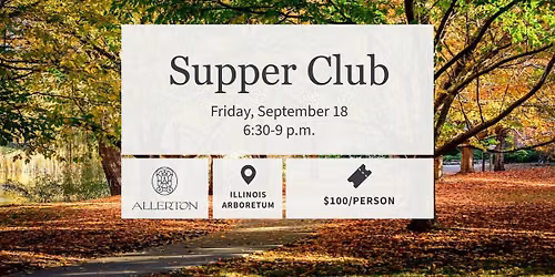 Supper Club: Sept. 18