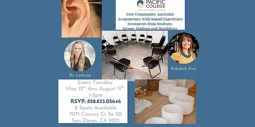 Free Community Auricular Acupuncture Every Tuesday with Sound