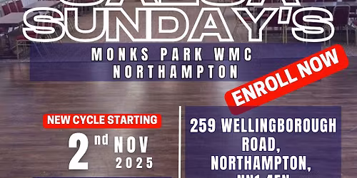  Salsa Sundays are back in Northampton \u2014 with a NEW venue and NEW timings!