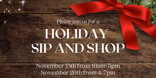 5th Annual Multi-Vendor Holiday Sip and Shop