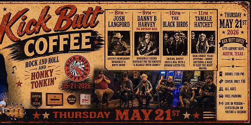 \ud83c\udfb8 ROCK & ROLL + HONKY TONK NIGHT @ Kick Butt Coffee \ud83e\udd20\ud83d\udd25