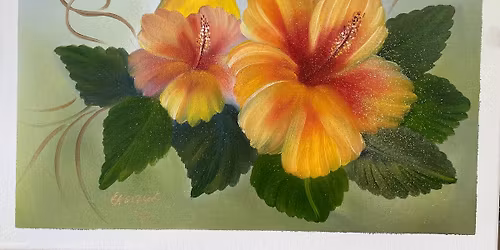 Bob Ross Floral Oils with Daisy - Humming Hibiscus