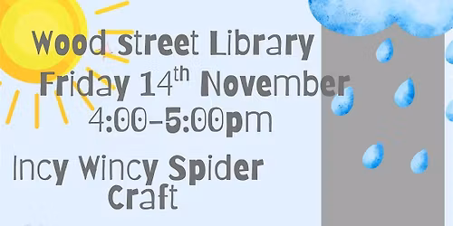 World Nursery Rhyme Week Incy Wincy Spider Craft at Walthamstow Library