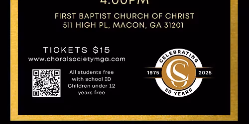 Choral Society of Middle Georgia - 50th Anniversary Concert