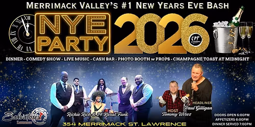 Salvatore's Riverwalk Sizzlin' New Year's Eve Party December 31, 2025