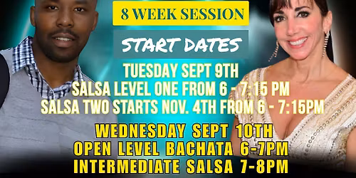 8 Weeks of Bachata at The Atrium Dance Studio!