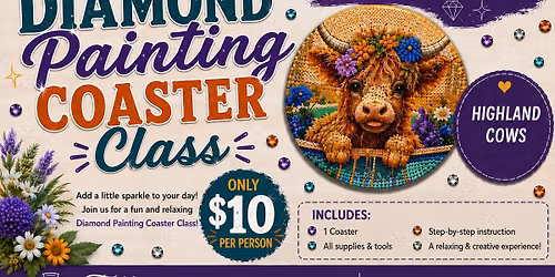 Diamond Painting Highland Cow Coaster D.I.Y.