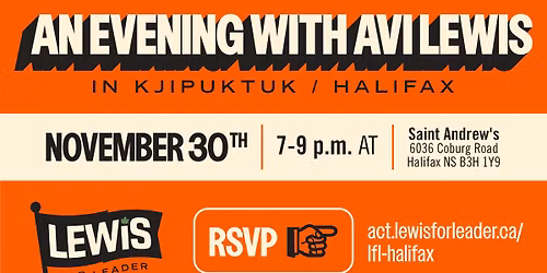 Avi Lewis is coming to Halifax! Come and meet him...