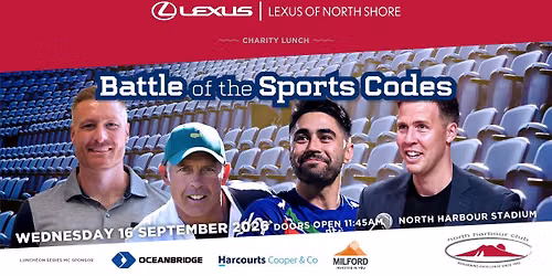 Lexus of North Shore Charity Lunch - Battle of the Sports Codes
