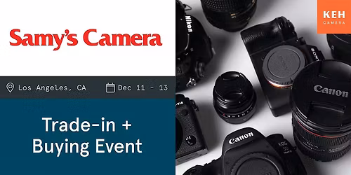 Sell your camera gear (free event-appointment needed) at Samy's Fairfax
