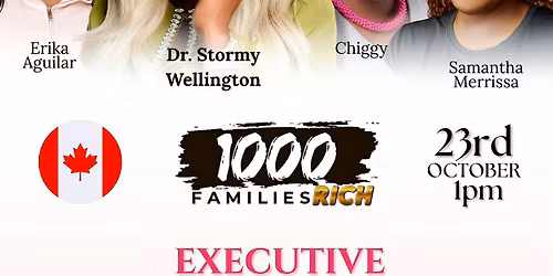 The1000 Families Rich Executive Brunch with   Dr. Stormy Wellington