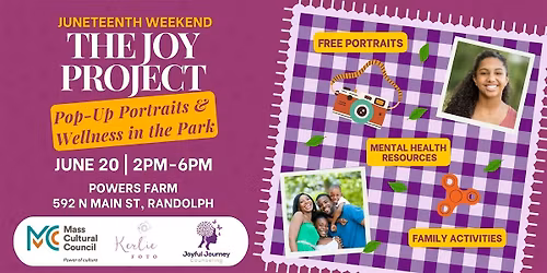 The Joy Project: Pop Up Portraits + Wellness in the Park