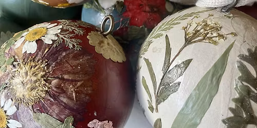 Botanical Decoupage \u2022 Holiday Ornament