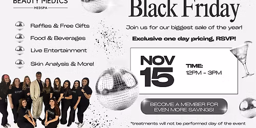 The Beauty Medics Black Friday - Biggest Event of the Year