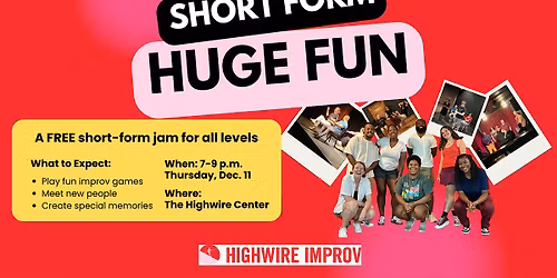 Short Form, Huge Fun: A Community Improv Jam