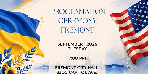 Proclamation of Ukrainian Independence Day in Fremont, CA
