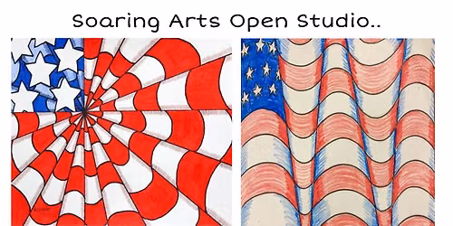 Soaring Arts Open Studio Night-American Flag Optical Illusion Drawings!
