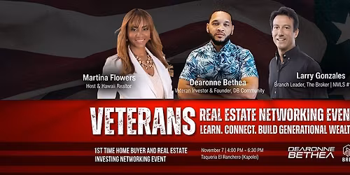Happy Veterans Day! | Free Real Estate Investing Networking Event