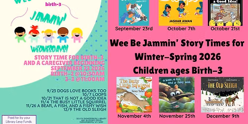 Wee Be Jammin\u2019 (South Parkersburg Library)