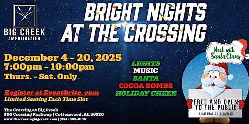 Bright Nights at the Crossing Christmas Light Show