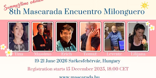 Mascarada Encuentro Milonguero, 2026 Summertime Edition