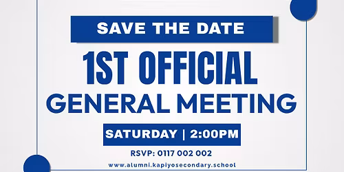 Kapiyo Alumni Association \u2013 1st Official General Meeting