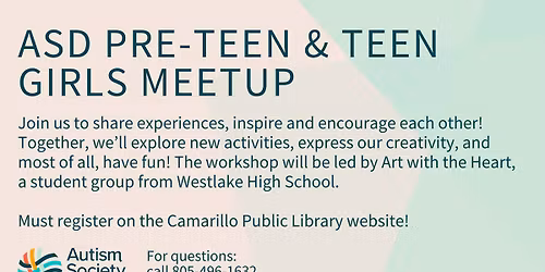 ASD Pre-Teen & Teen Girls Meetup: ASVC Office