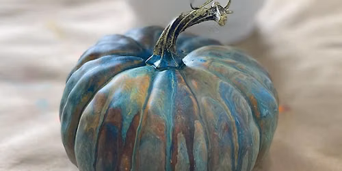 Pumpkin Paint Pouring