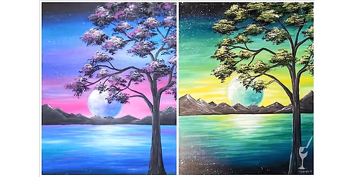 Moonlit Tranquil Lake - Paint and Sip in San Antonio | Classpop!\u2122
