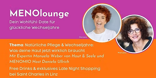 MENOlounge \u2013 Dein Wohlf\u00fchl-Date f\u00fcr gl\u00fcckliche Wechseljahre