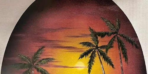 Bob Ross “Smuggler’s Moon” Paint Class (NOT OVAL)