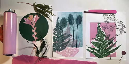 Nature Mono Printing with Mixed Media