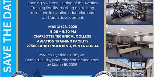 Ribbon Cutting- Charlotte Technical College Aviation Training Facility
