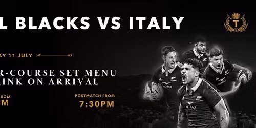 All Blacks vs Italy at the Thistle Inn