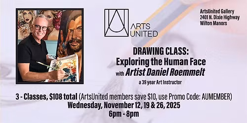 DRAWING CLASS: Exploring the Human Face with Artist Daniel Roemmelt