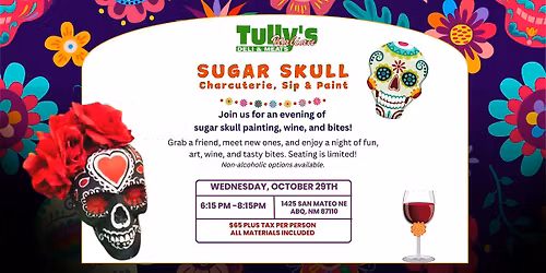 Sugar Skull Charcuterie Sip & Paint