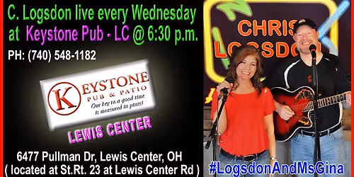 Chris Logsdon live Wednesdays at Keystone Pub & Patio - Lewis Center