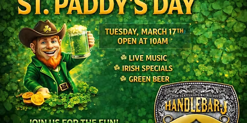 Handlebar J St Patrick's day party