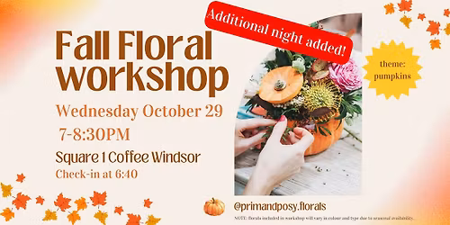 Fall Pumpkin Floral Workshop