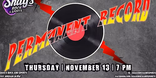 Permanent Record LIVE@Shag's