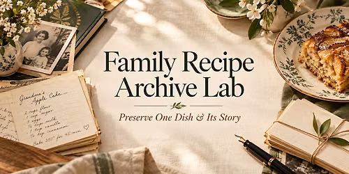 Family Recipe Archive Lab: Preserve One Dish & Its Story
