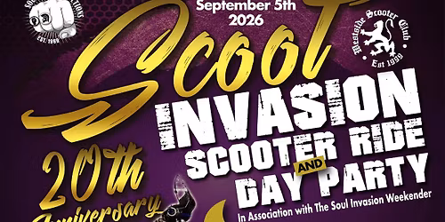 Scoot Invasion - Scooter Ride & Day Party - The Scufflers and LeJonen + Djs  